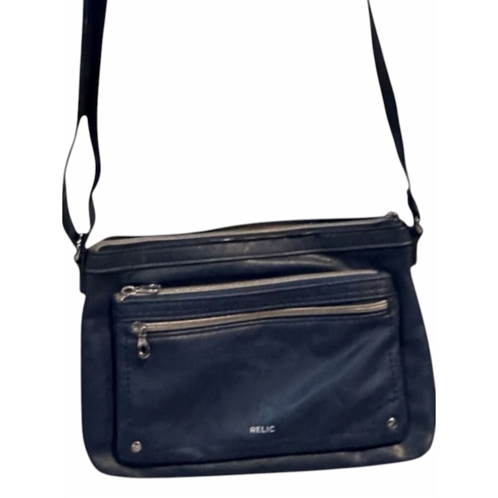 RELIC by Fossil Evie Blue Faux Leather Crossbody Shoulder Bag Organizer